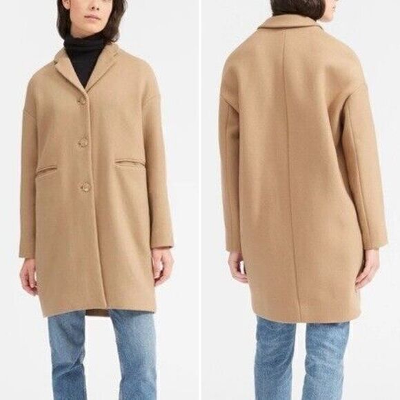 Everlane The Cocoon Wool Blend Coat in Tan Size 2 - Picture 1 of 7